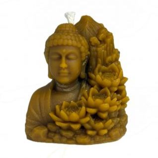 Vela Figura Miel Buda Flores 190g.